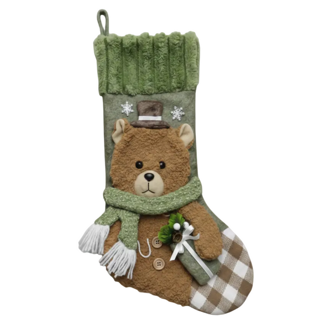 Bear stocking 45x18cm - boy