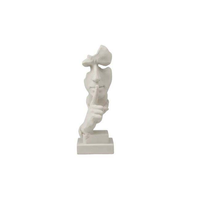Statue - silence is gold - speak no evil 12.5x33cm