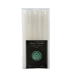 Candle Dinner Taper White 300mm X10