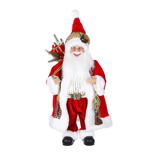Red Santa with gold belt 60cm