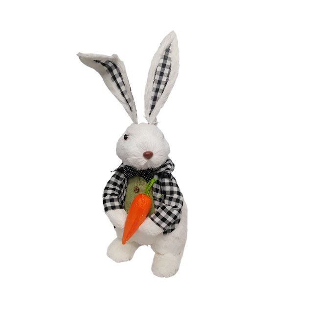 Rabbit with black & white jacket and ears 47cm