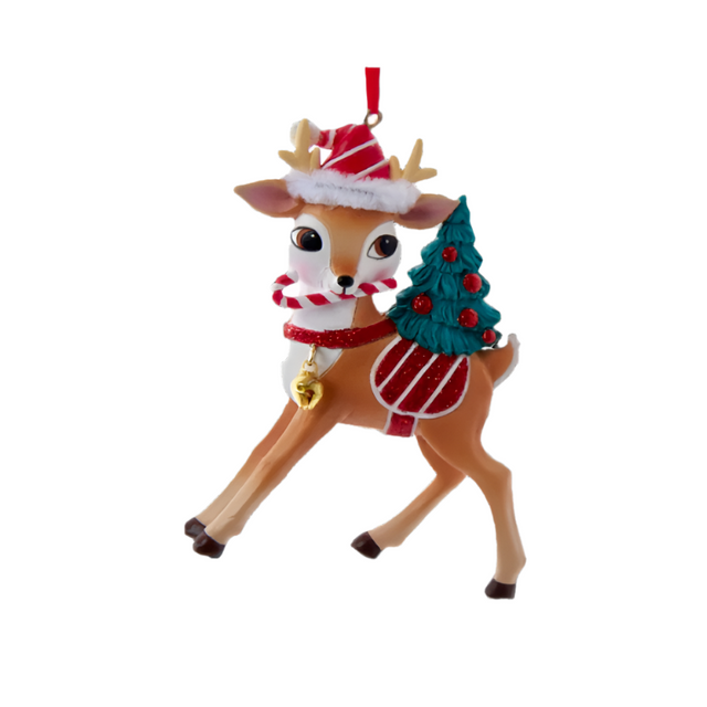 Resin Peppermint Reindeer Girl 10.66Cm