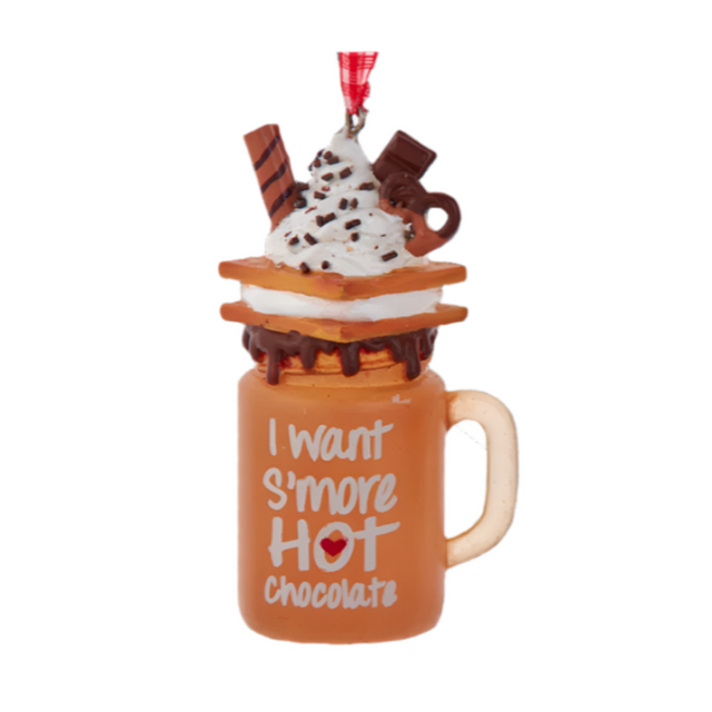 Fancy Hot Chocolate hanging ornament 9.52cm