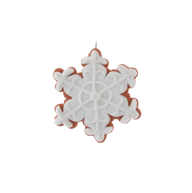 Claydough White Iced Snowflake 11.43Cm