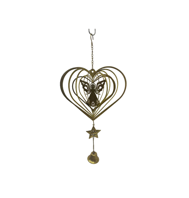 Gold Hanging Heart Ornament
