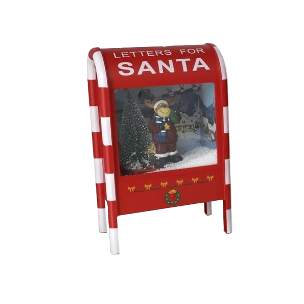 Musical snow mailbox LED 21x12.5x33cm - Reindeer