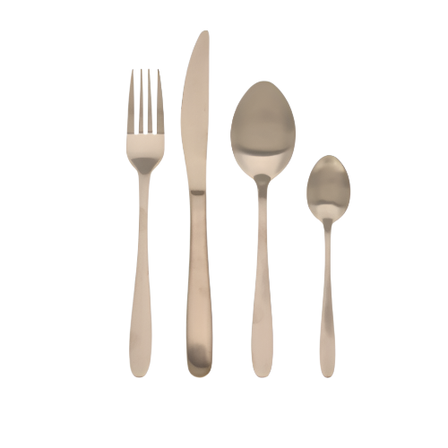 Cutlery Set 16pcs, Stainless Steel Gold Plated