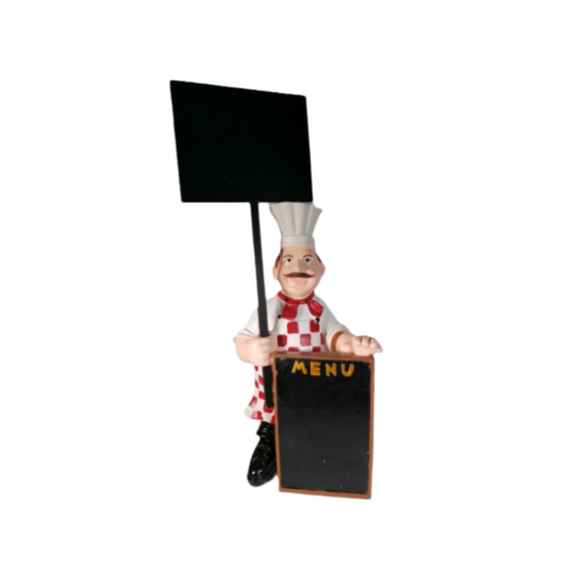 Chef With Menu Board 56X31X24cm
