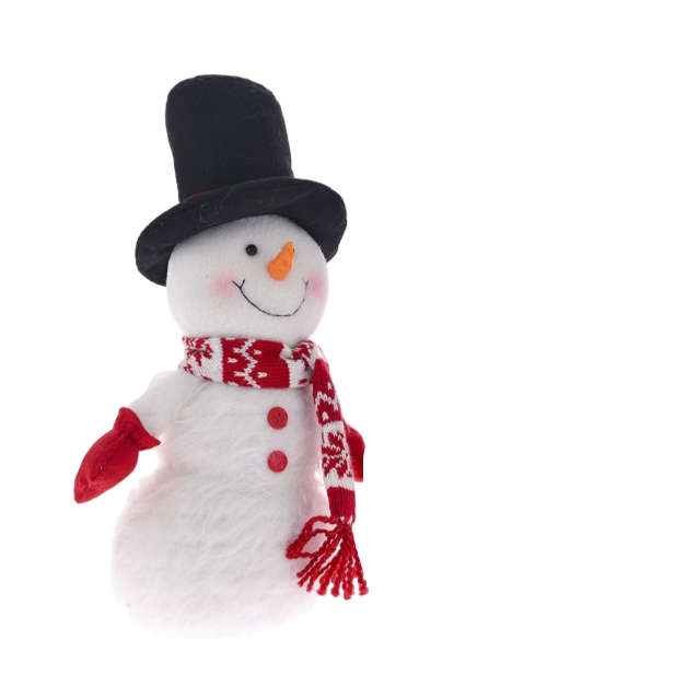 White Snowmen with Top Hat 19x12x36cm