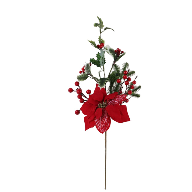 24' Variegated Poinsettia Spray