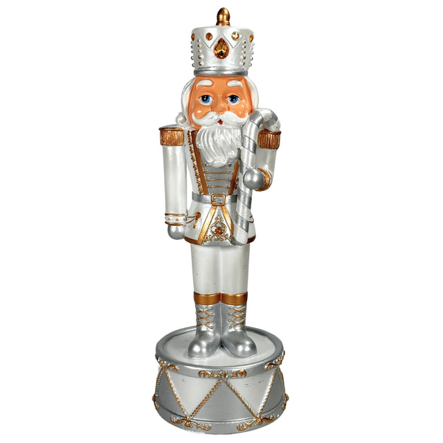 30Cm White Nutcracker Music Box