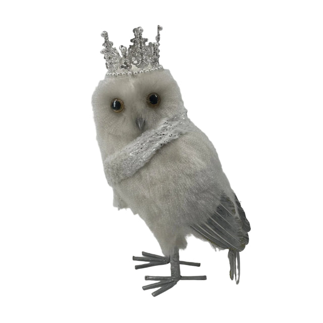 White owl with crown - large