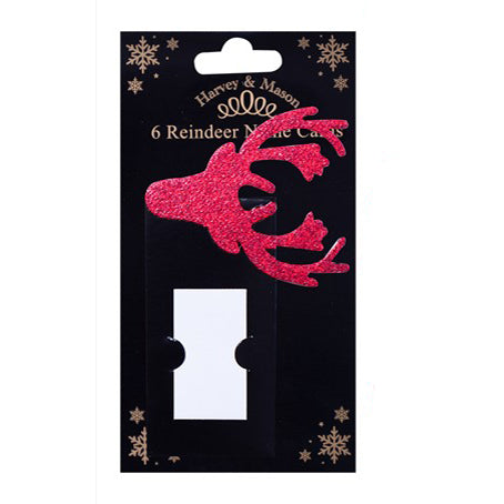 Name Cards 6 Red Reindeer