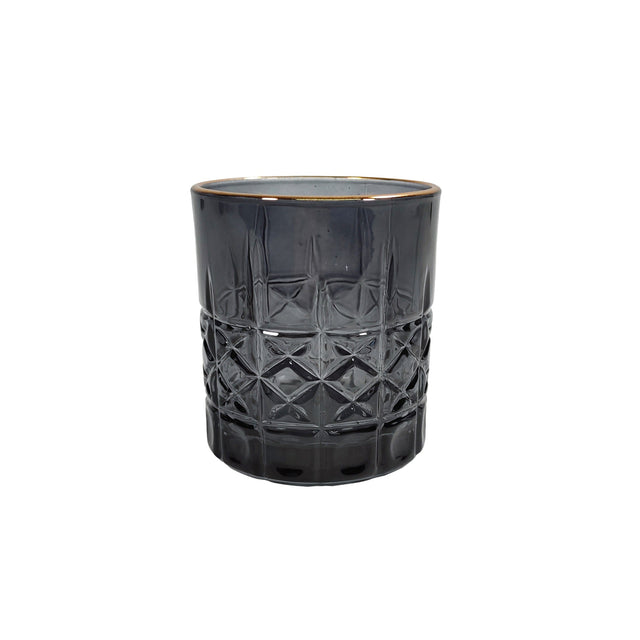 Tealight Holder 9cm Cross Design - Grey