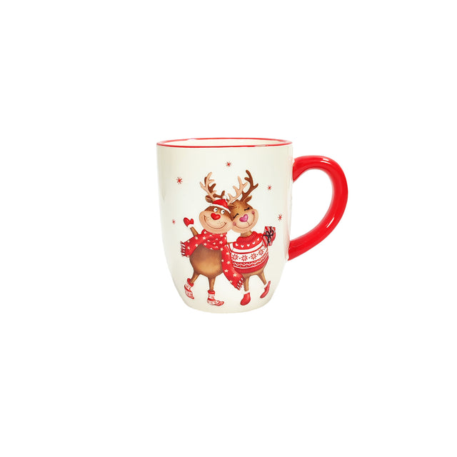 Mug 10cm Reindeer Design