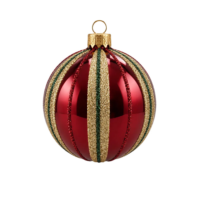 Xmas Ball Glass 80mm Red