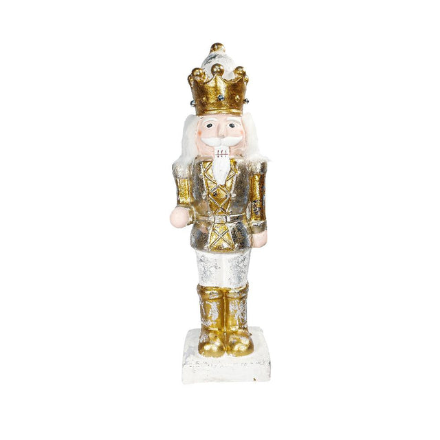 Gold And White Nutcracker 16X12.5X54Cm