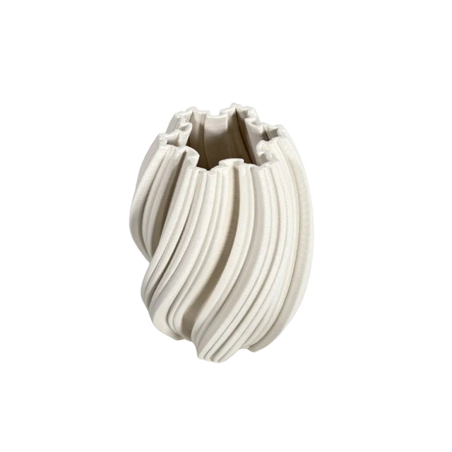 White Swirl Ceramic Vase 20x29cm