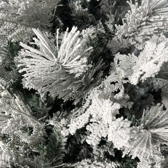 White snowy Christmas tree 885 tips 1.8m
