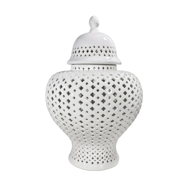 Ginger Jar White Lattice 32x48cm