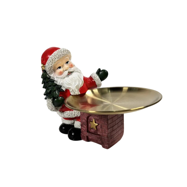 Santa with tray 17x13cm