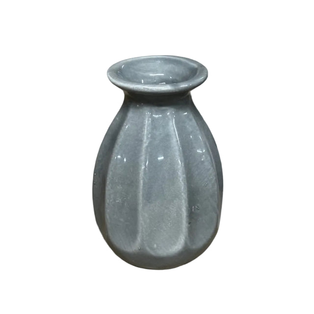 Ceramic vase 10cm - grey