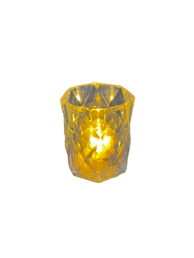 Lamp, Transparent Acrylic Mini Deco Lamp Warm White Led 4.7x4.7x5.7Cm