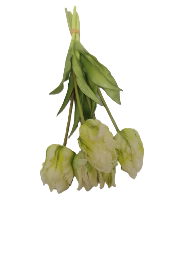 Tulips Bunch - White 40cm