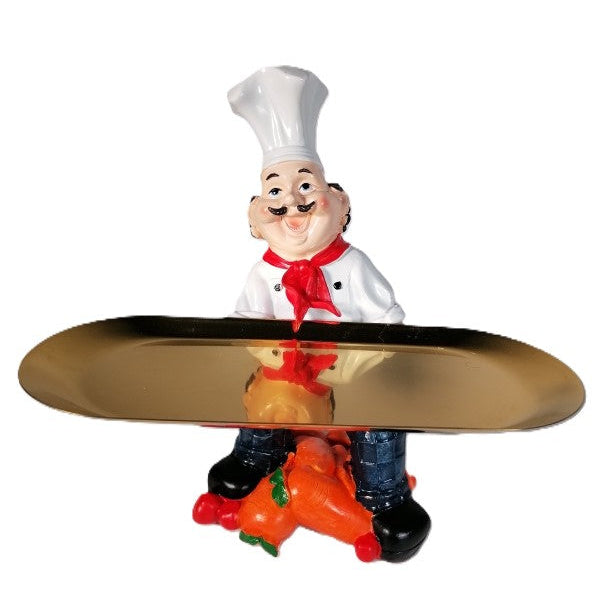 Chef With Platter 16X15X29Cm