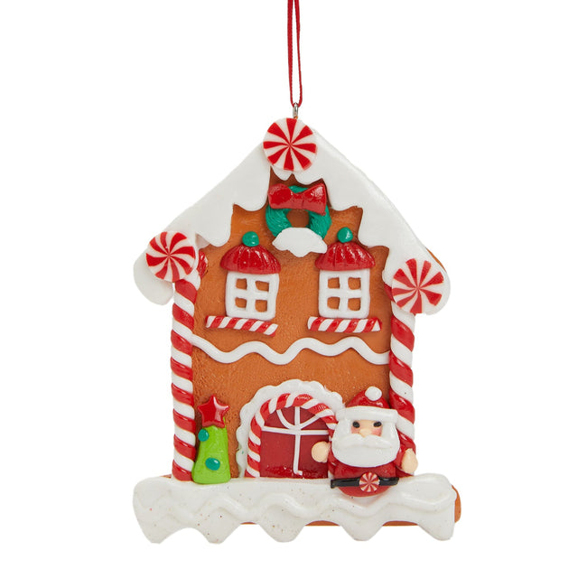 Clay Dough Gingerbread House Santa 12.7Cm
