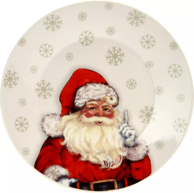 Plate coupe shape porcelain 20.5cm - Santa