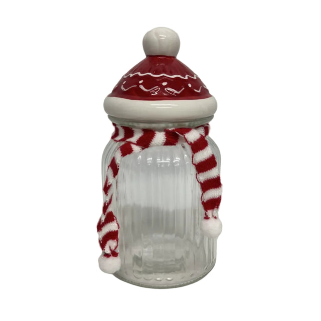 Storage Jar Glass 950ml With Hat