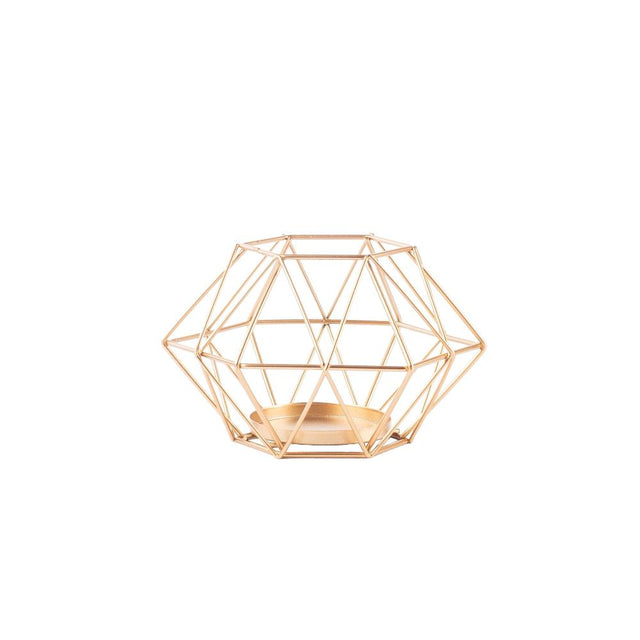 Small Geometric Round Candle Holder 