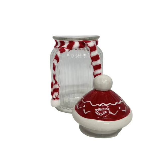 Storage Jar Glass 950ml With Hat