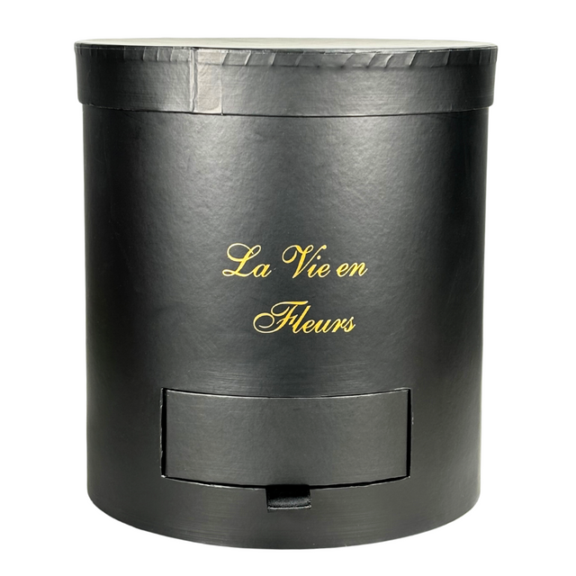Round Flower Box 22X22X24cm Black
