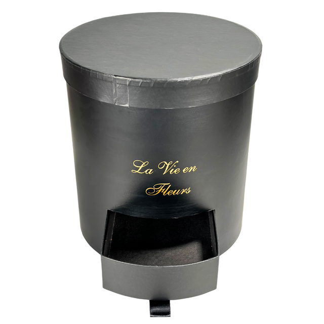 Round Flower Box 22X22X24cm Black