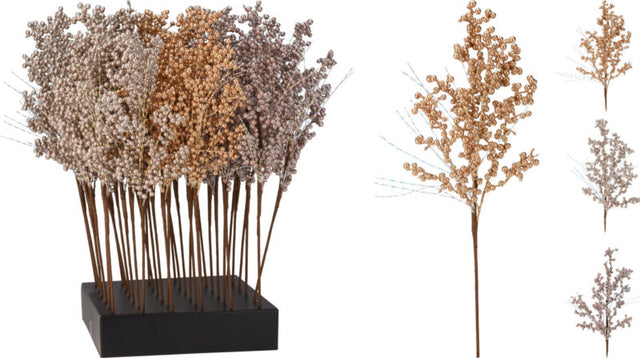 Berry Branch  Polyfoam,  20X5X60Cm, Beige