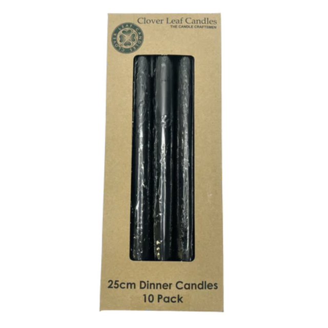 Candle Dinner Taper Black 25Cm X10