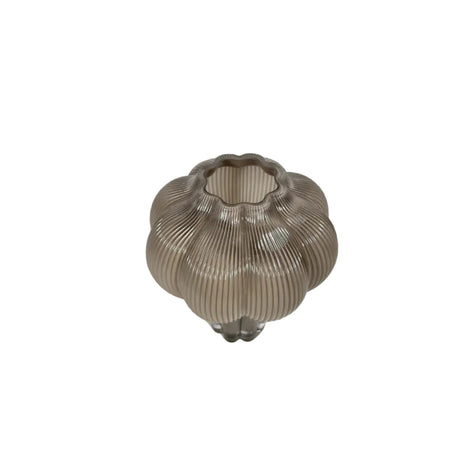 Bulb Shape Vase Grey 8x22cm