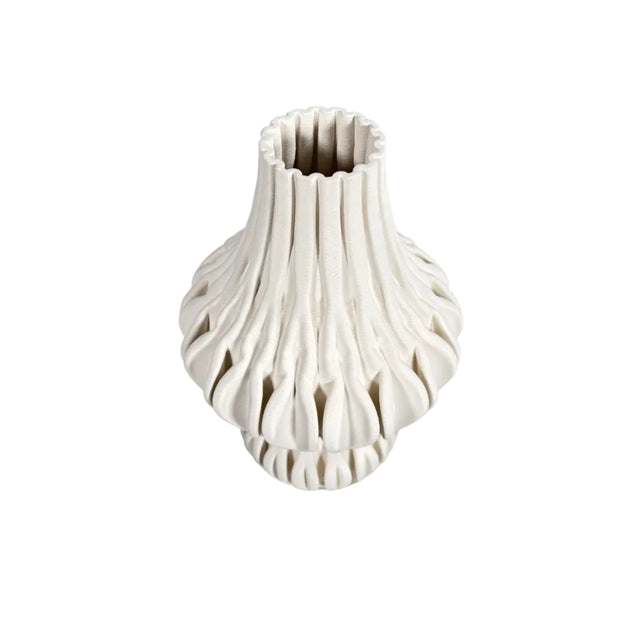 Ceramic Ribbed Vase 24x36cm