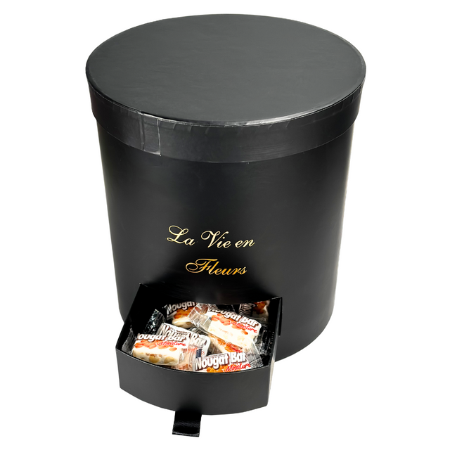 Round Flower Box 22X22X24cm Black