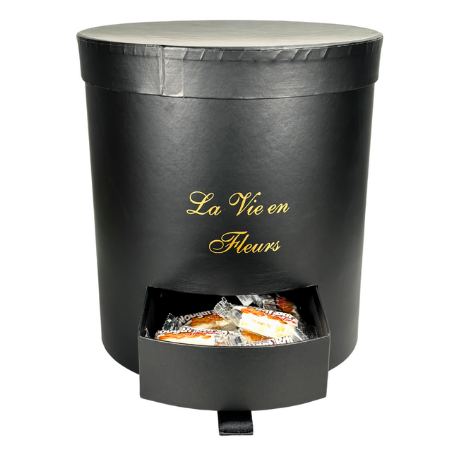 Round Flower Box 22X22X24cm Black
