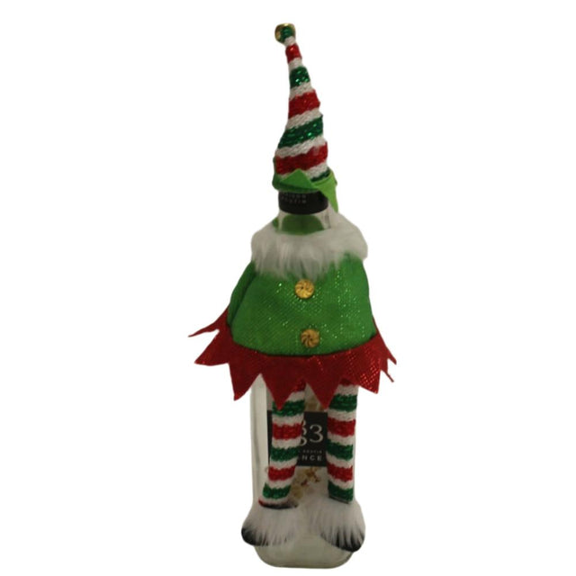 Green Christmas Elf Bottle Cover