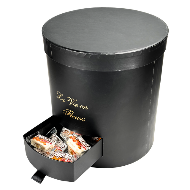 Round Flower Box 22X22X24cm Black