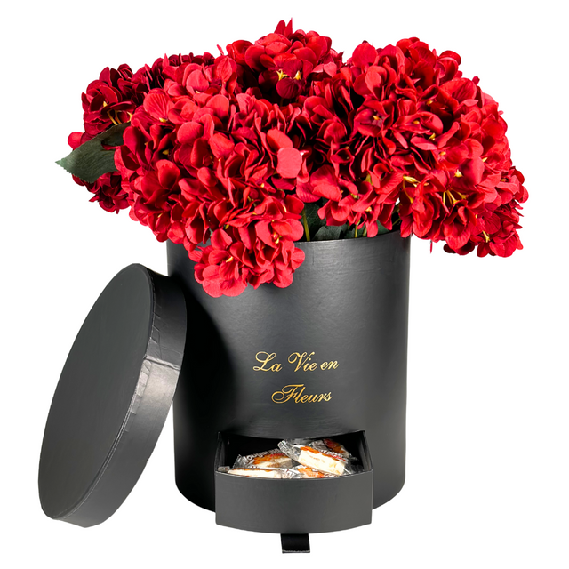 Round Flower Box 22X22X24cm Black