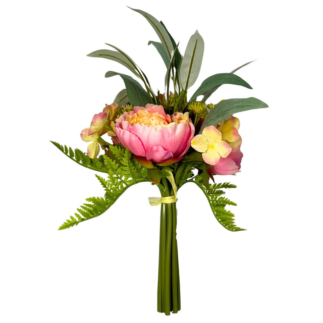 Artificial Rose & Peony Bouquet - Pink
