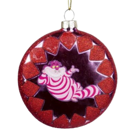 Cheshire Cat Wonderland Glass Ornament (80mm)