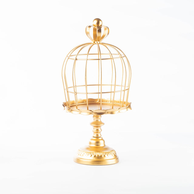 Crown Birdcage On Stand Small 36cmx17cm