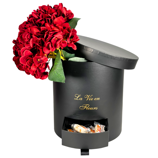 Round Flower Box 22X22X24cm Black