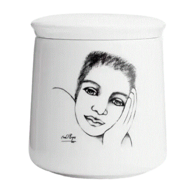 CANISTER WITH LID-cover girl (0P-CANL-COV)